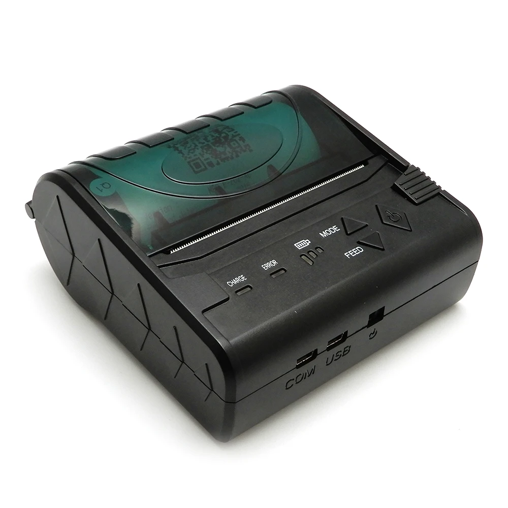 Портативный мини Термопринтер для чеков 80 мм Bluetooth POS принтер Android поддержка