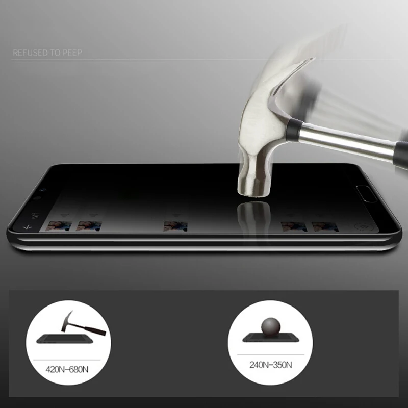Защитное стекло EXUNTON закаленное антишпионское для LG Q7 G6 Prime защита экрана