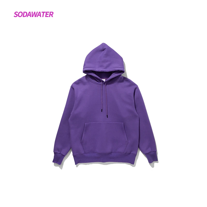 SODAWATER/флисовые толстовки для девочек; уличная одежда; Разноцветные топы с капюшоном; коллекция года; зимние свободные толстовки унисекс с длинными рукавами в стиле хип-хоп; 167W17 - Цвет: Purple