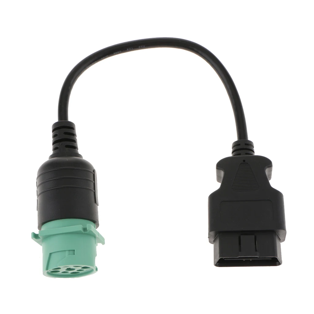 9 контактный штыревой разъем для 16 контактного женского адаптера OBD II