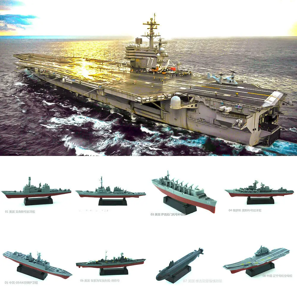 Модель корабля 4D Liaoning Battleship современного класса модель военного игрушка|Наборы