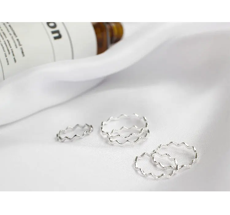 Большие J.W женские тонкие развевающиеся кольца минималистичное глянцевое