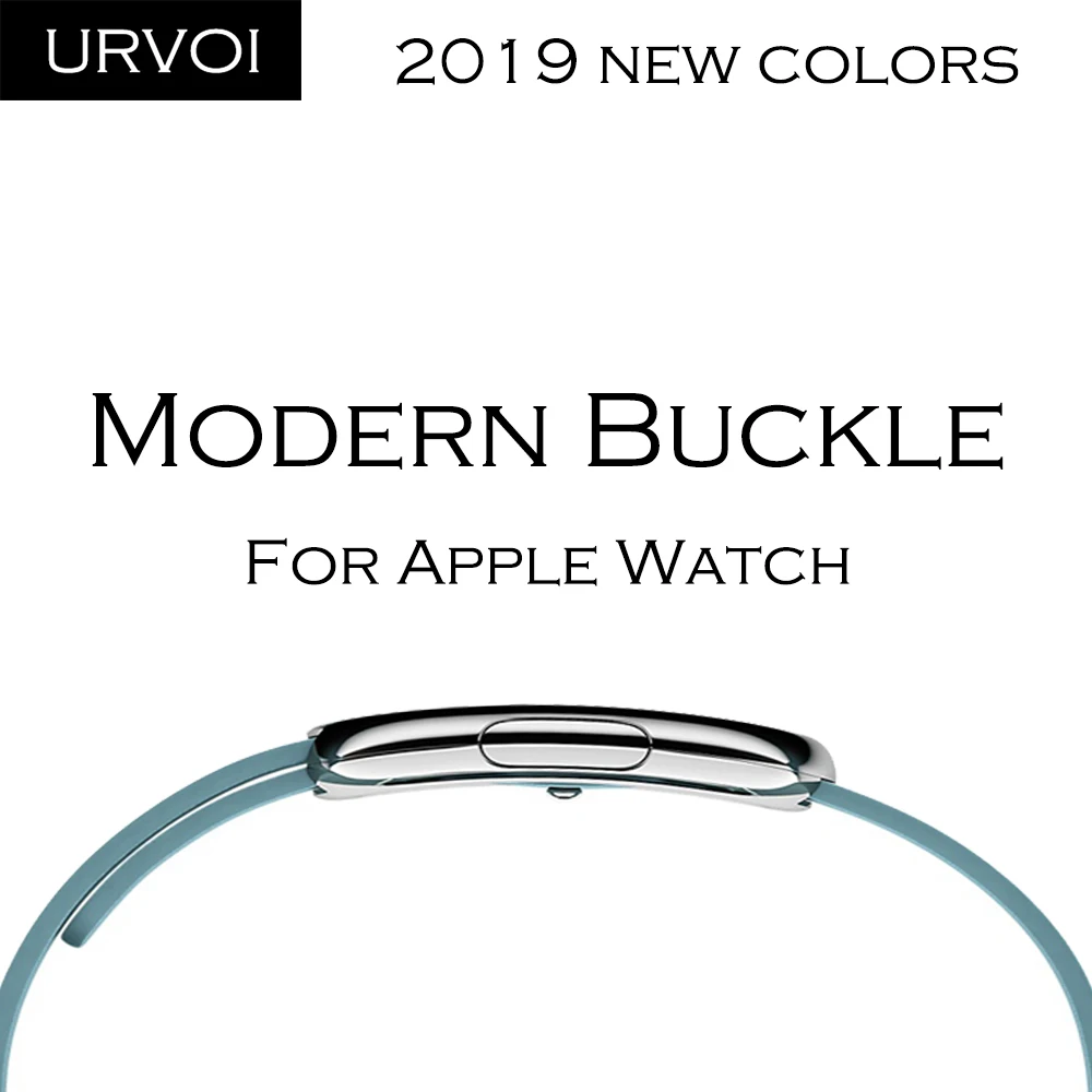 Ремешок URVOI для apple watch ultra series 8 7 6 SE 5 4 современный удобный Гладкий кожаный ремешок