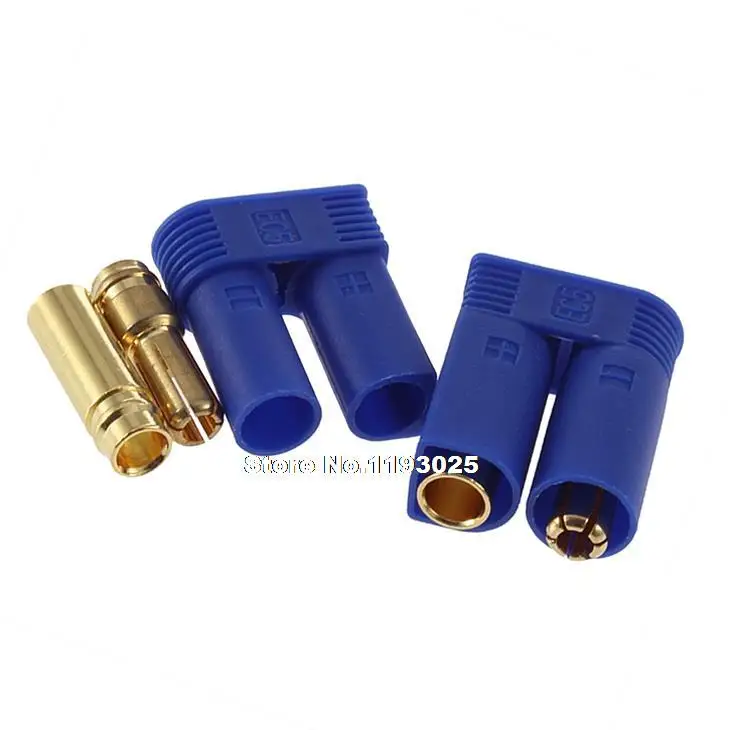 5pcs High-current connector plug wire EC5 5mm jacket banana plugs withstand current 100A ( male and female one pair ) | Игрушки и хобби