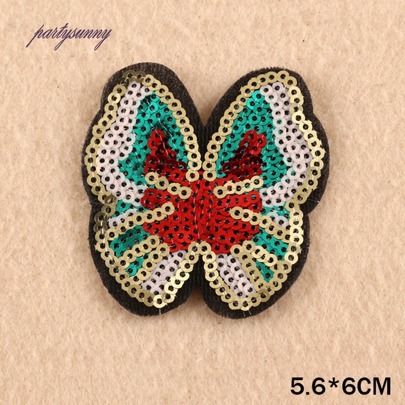 PF 9 шт./лот Блесток Патчи Бантом Сова Мультфильм Ткань Вышивка Утюг на Швейной