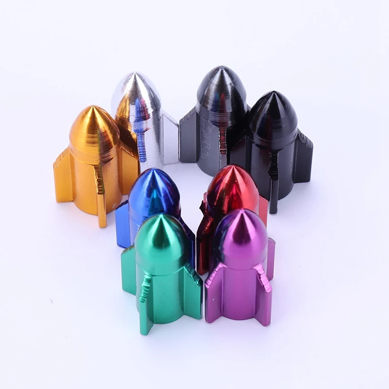 Колпачки для клапанов шин в форме ракеты колпачки воздушной пылезащитной крышки