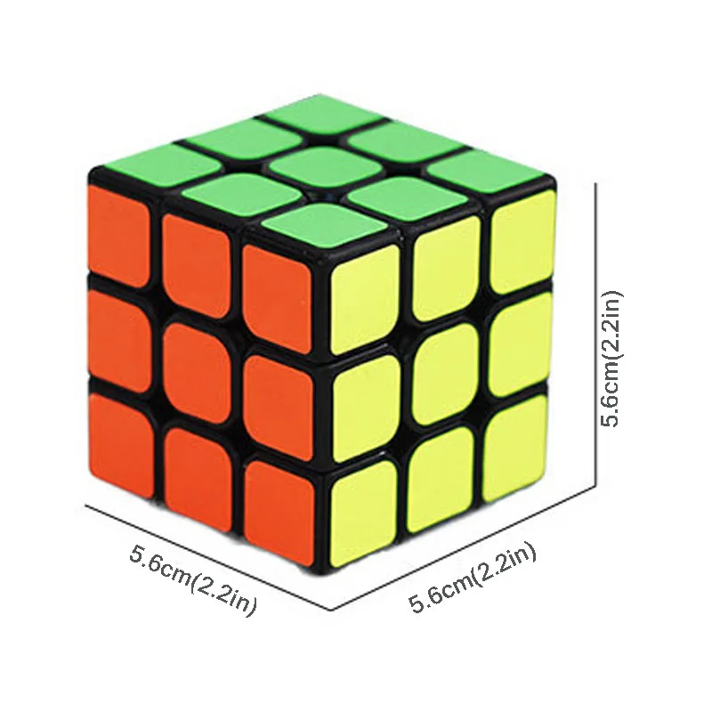 1pcs Classic Toys 3x3x3 Abs Sticker Block High Quality Speed Magic Cube Colorful Learning Educational Puzzle Cubo Magico | Игрушки и