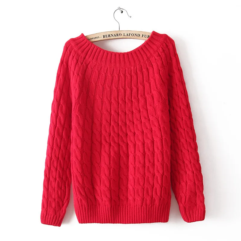 2017 New Autumn And Winter Sweater Hedging Retro Large Size Women Loose Bottoming Neck Pullover Coats NM30 | Женская одежда