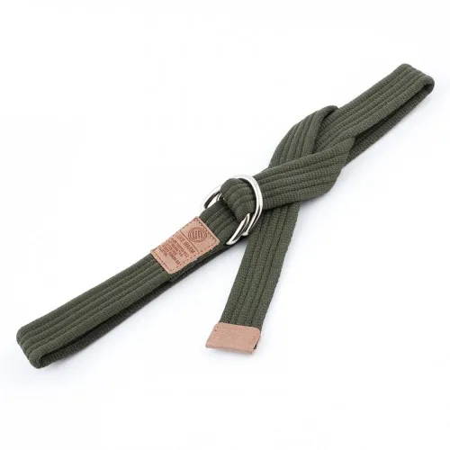 Army Green Мужской ремень унисекс из парусины, повседневный модный ремень с двойным кольцом и пряжкой, Женский тканевый ремень 120 см - Цвет: Army Green