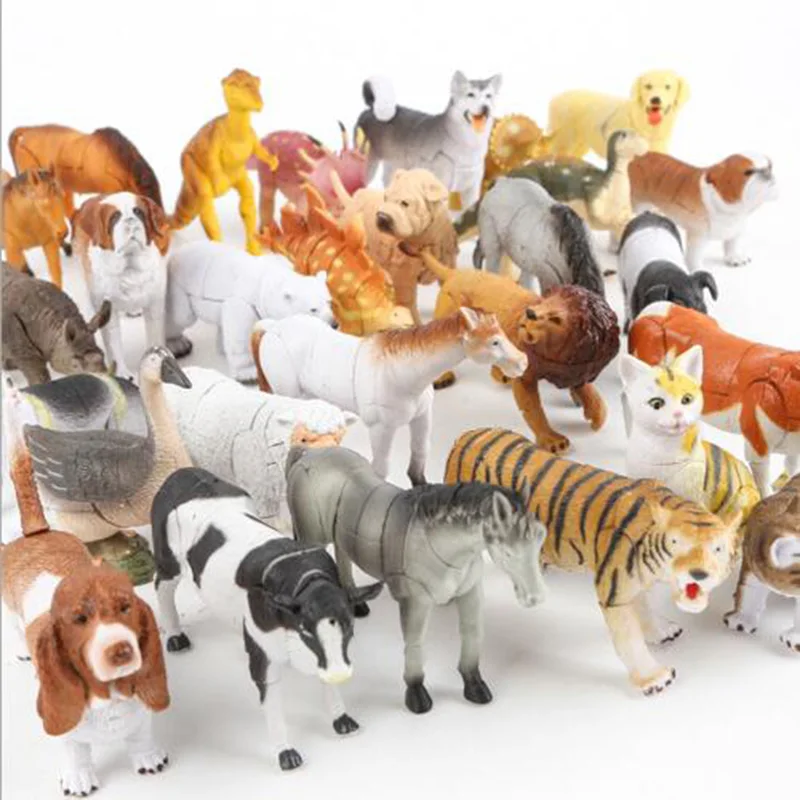 4D 7 см стереоскопический борьба вставленные собранные Тигры кошки собаки лошади