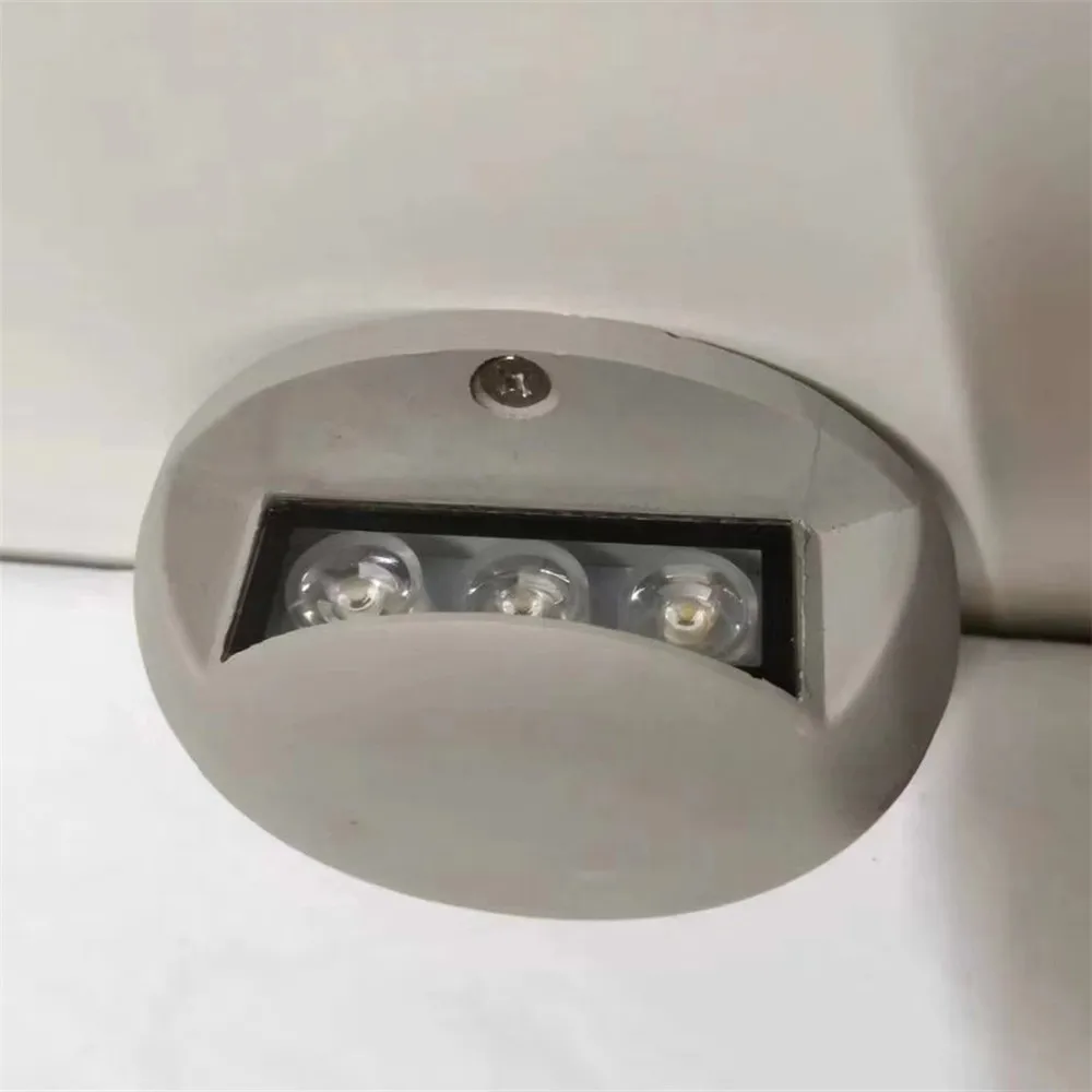 1side light 3w gray 1/2 боковых светильник ing светодиодный подземный светильник 3 Вт, 4 Вт, лестницы напольный садовый светильник Dia120* H40mm IP67 настенный - Испускаемый цвет: 1side light 3w gray