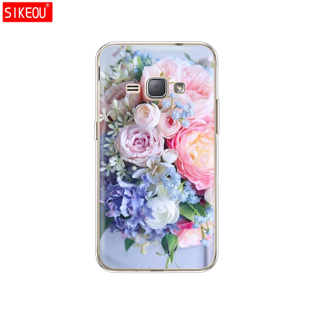 12070 Мягкий ТПУ чехол для Samsung Galaxy J1 J120 J120F SM-J120F задняя крышка 360 полная защитная Печать Прозрачный чехол цветок - Цвет: 12070