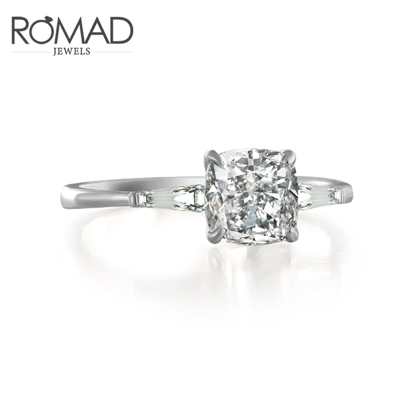 ROMAD кольцо с простым дизайном 4 коготь классические изящные кольца для женщин винтажное Свадебное