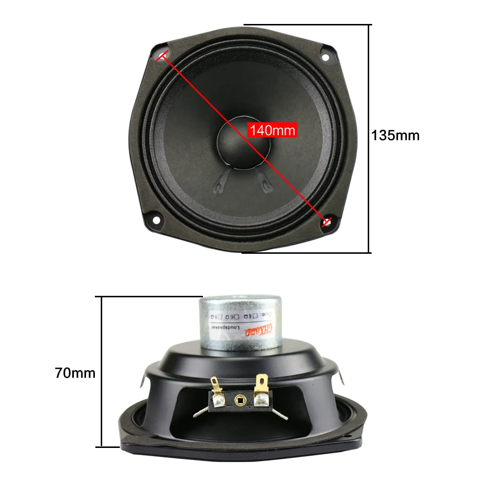 

GHXAMP 5.25 Inch Full Range Speaker Hifi 8ohm 30W Double Neodymium 135mm SRM150 KAPTON Skeleton For 2.0 2.1 Boxes Cloth Edge 1PC