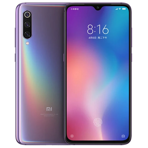 PURPLE 6GB 128GB Телефон Xiaomi Mi 9, 6 ГБ ОЗУ, 128 Гб ПЗУ, Восьмиядерный процессор Snapdragon 855, 48мп, тройная камера с дисплеем, отпечаток пальца, экран NFC 6,39 - Цвет: PURPLE 6GB 128GB
