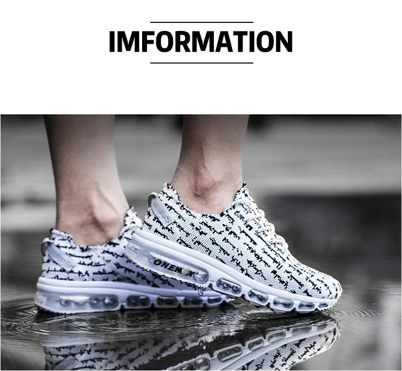ONEMIX Для женщин кроссовки легкий дышащий материал вамп с воздушной подушкой; Повседневное кроссовки для улицы, пара, бегом спортивная обувь размеры 35–43