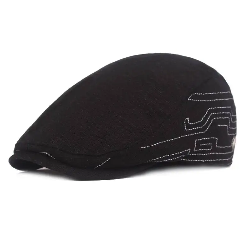 Kagenmo Unisex Visor Short Brim Thin Cotton Adjustable 56-58cm Leisure Wash Cotton Beret Outdoor Breathable