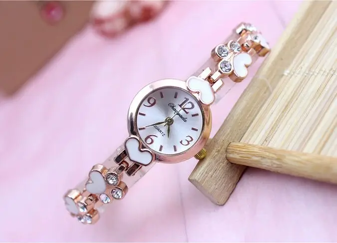 2017 модные роскошные Брендовые женские часы-браслет повседневные кварцевые часы