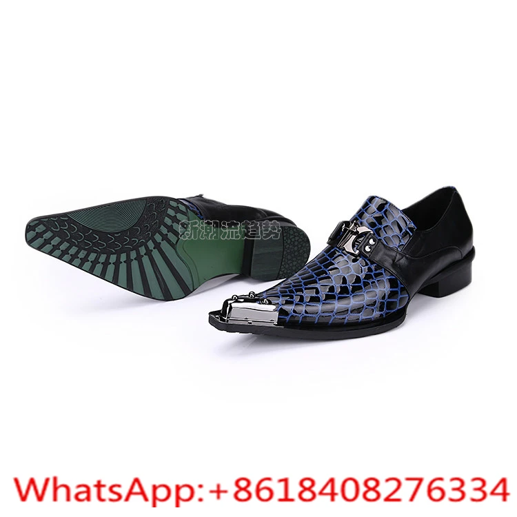 Бахилы Пряжки Психическое Toe Мужчины Мягкая Кожа Случайные Квартиры Свадьба