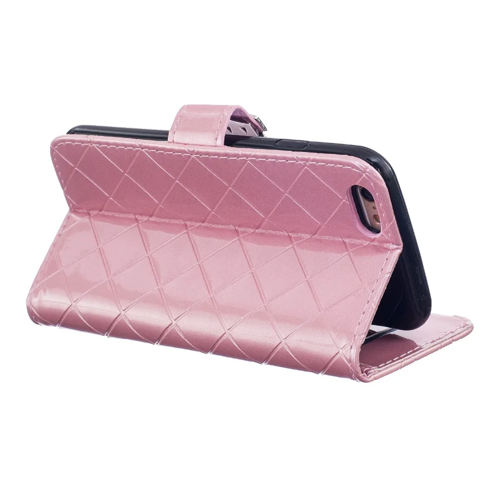 Для Коке iPhone 6 Чехол Кожаный Бумажник Металла Золото Телефон Случае Силиконовый