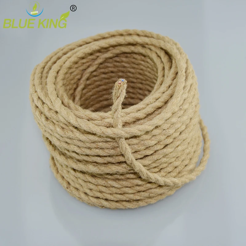 Винтаж веревку текстильной Провода витой кабель плетеные электрические 5 м/лот