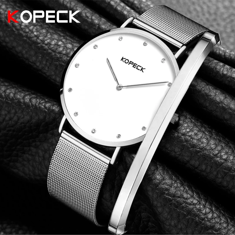 Мужские часы с сетчатым ремешком от бренда Kopeck Брендовые повседневные тонким