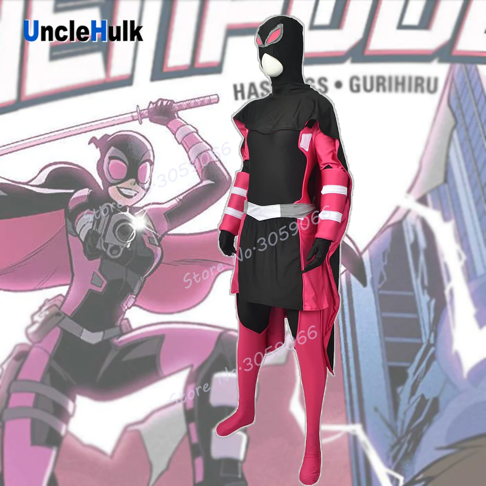 Маскарадный костюм Gwen Evil Gwenpool с накидкой ткань из спандекса | UncleHulk|Костюмы
