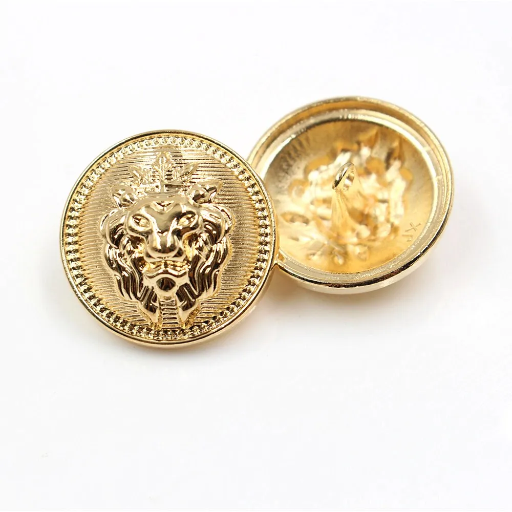 10pcs/lot Lion head metal button Gold for clothing sweater coat decoration shirt buttons accessories DIY JS-0239