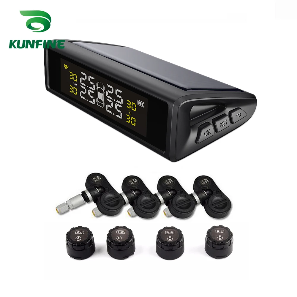 Умная Автомобильная TPMS система контроля давления в шинах Солнечная энергия