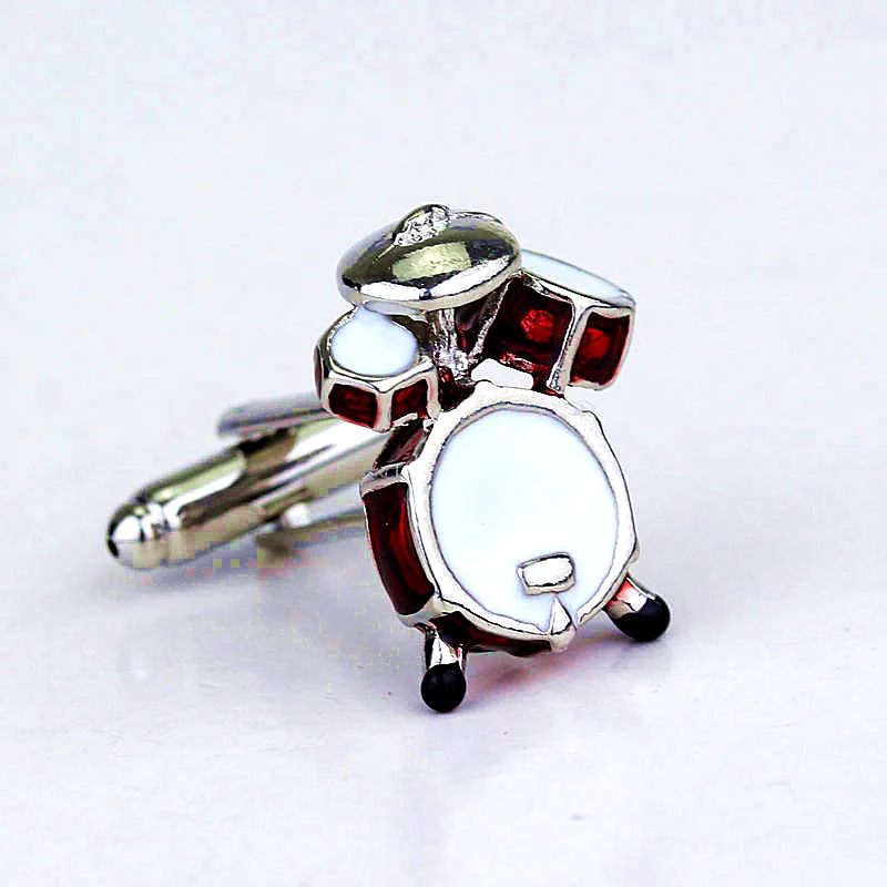 Creative Jewelry Musical instruments Drum Set Cufflinks for Men's Shirt Cuff Link Female Male Buttons Pins |