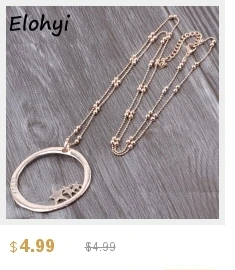 Eloyhi Boho полый пентаграмма Для женщин панк даного кулон длинной цепи Цепочки и ожерелья цепь свитера для Для женщин Цепочки и ожерелья и кулоны ювелирные изделия