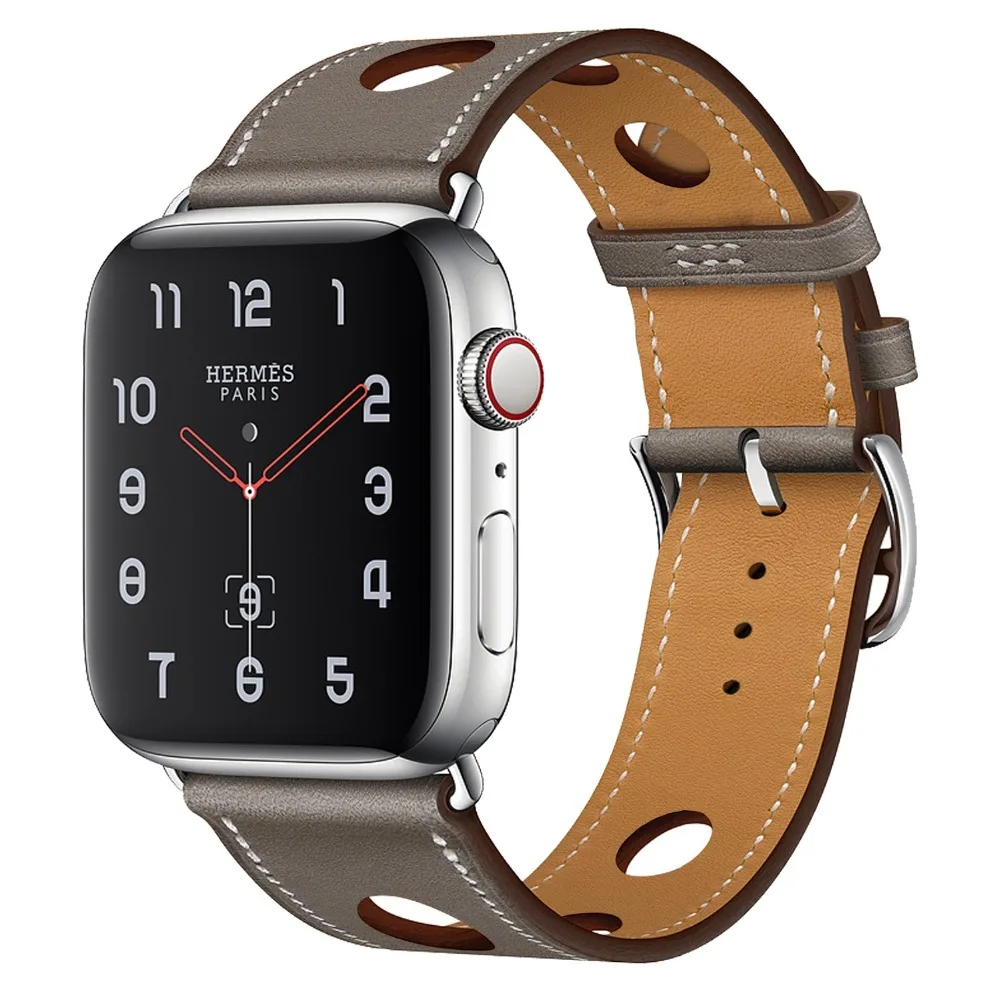 Ремешок кожаный для Apple Watch браслет iWatch Series 4 3 2 1 44 мм 38 40 42 мм|Ремешки часов| |