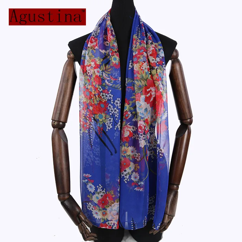 Шелковые летние шарфы 100% женская модная Роскошная брендовая шаль высокого