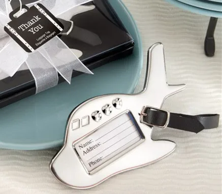 

DHL 50 PCS/LOT Wedding favor travel themed Airplane Luggage Tag Wedding Gift for guests Party decoration gifts