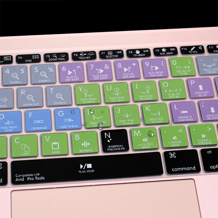 HRH Ableton Live premium Pro CC Final Cut Pro X Avid Pro инструменты США Силиконовые ярлыки клавиатура чехол для Macbook retina 12 A1534