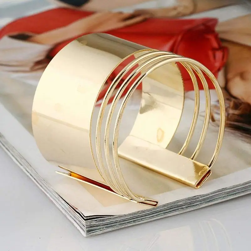 Металлическая катушка открытый конец манжеты браслет для женщин День матери