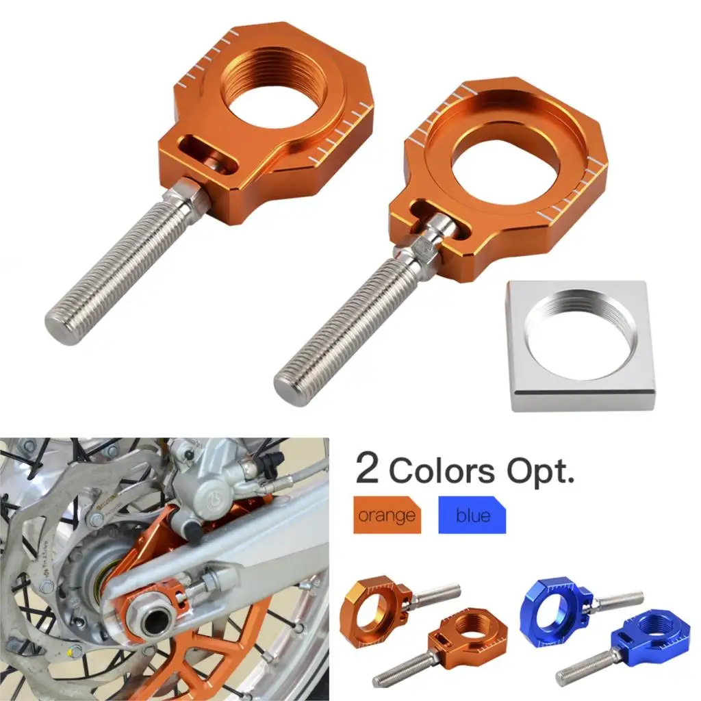 Motorcycle CNC Rear Axle Blocks Chain Adjuster For KTM 125 200 250 300 350 450 SX SXF XC XCF 2013-2019 Husqvarna TC FC FX TX | Автомобили