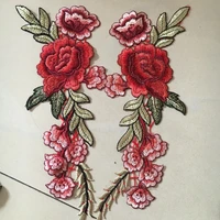 new applique embroidery flower patches set sew on eose patch diy decal apparel accessory decration application for clothes