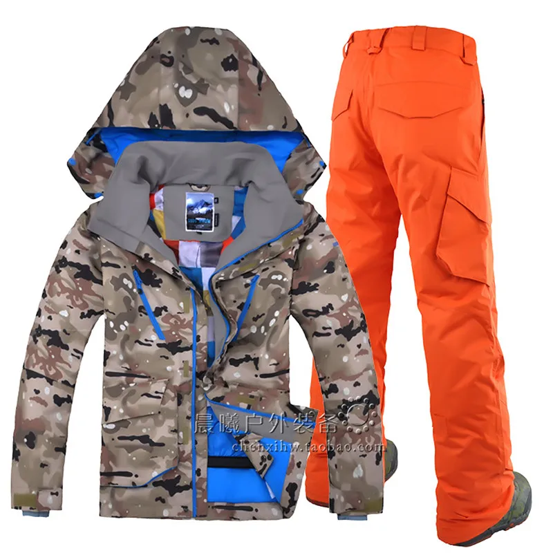 GSOU зимняя уличная спортивная камуфляжная лыжная куртка на молнии Ветрозащитный