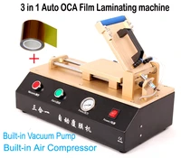3 in 1 automatic oca film laminating machine with built in vacuum pump and air compressor for lcd screen repair