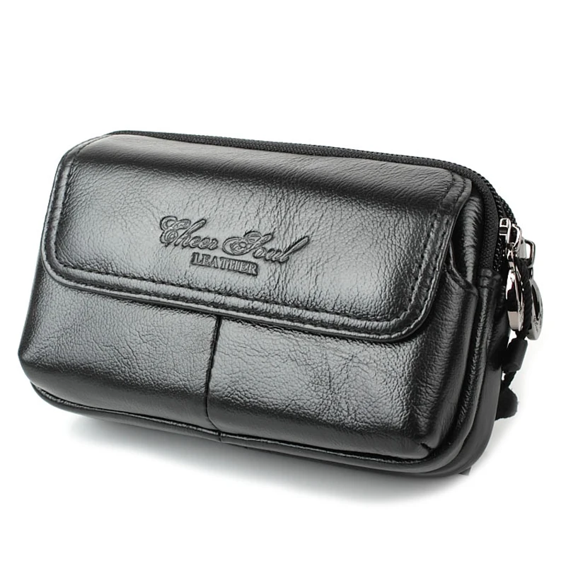 2017 новые повседневные мужские сумки из натуральной кожи на молнии для мобильного