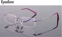 women rimless myopia glasses nearsighted glasses titanium optical frame prescription glasses degree 1 0 to 6 0