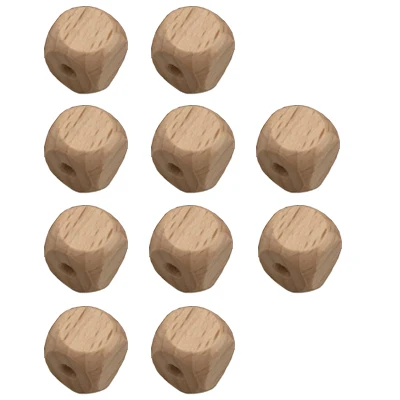 10pcs wood cubes 10 шт. 12 мм деревянные кубики для DIY клипсы для соски Детские держатели сосок аксессуары на браслет ожерелье игрушки Экологичные Новые - Цвет: 10pcs wood cubes