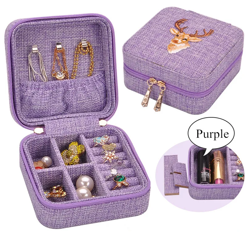 Корейская версия портативной шкатулки для ювелирных изделий простая зеленая