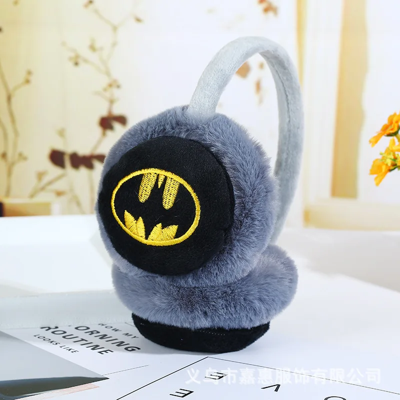 Зимние теплые носки с веселым рисунком hero наушники имитация super hero из меха кролика ребенка гетры повязка на голову наушники уха Обёрточная бумага защиты - Цвет: Batman