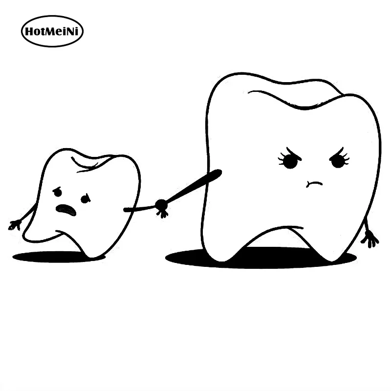 13X6 8 см мультфильм плохо друг смешно стоматологических Юмор зубы виниловые