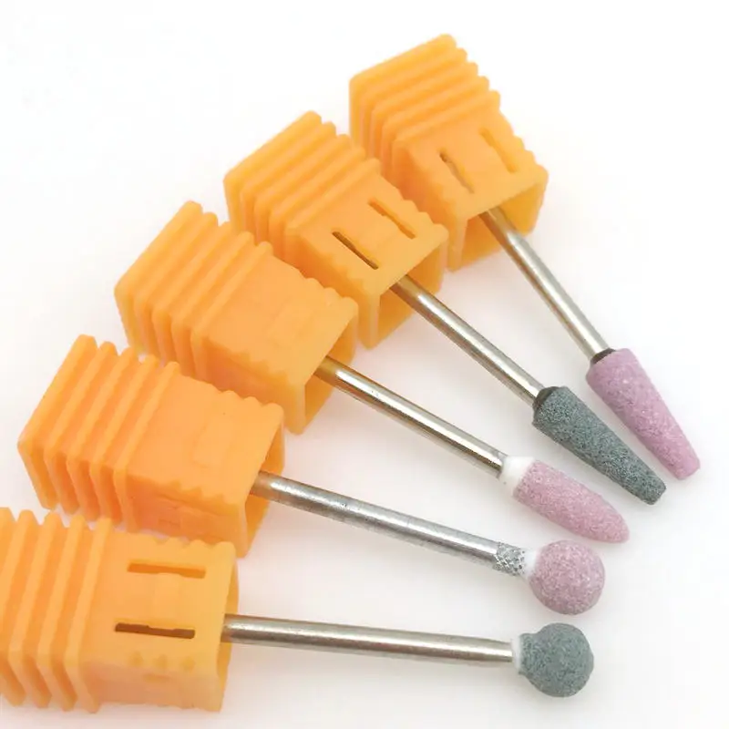 Mix type 1-5pcs 4 шт./компл. керамический камень ногтей сверло Фрезерный резак чистый Маникюр для электрического ногтей дрель инструмент салонные аксессуары - Цвет: Mix type 1-5pcs