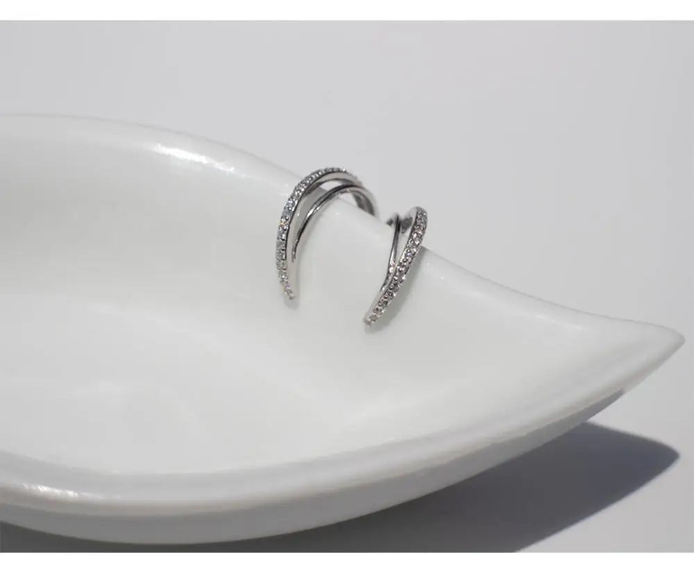 Серьги из стерлингового серебра S925 пробы модные полукруглые серьги гвоздики с