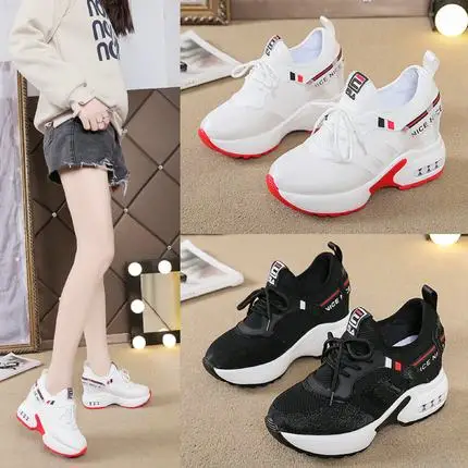 2019 explosion models hot breathable mesh face white shoes female bear casual old running | Обувь