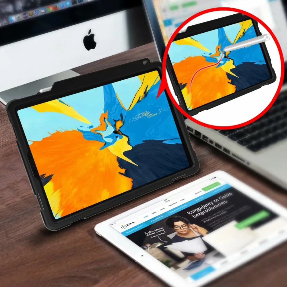 Противоударный чехол из силикона и поликарбоната для iPad Pro 11 дюймов (выпуск 2018